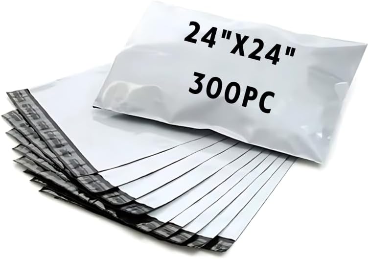 Poly Mailers 24x24 Inch 300 Pack Self Self Adhesive Shipping Bags for Clothing Poly Package Bags Waterproof by IPACKNOW