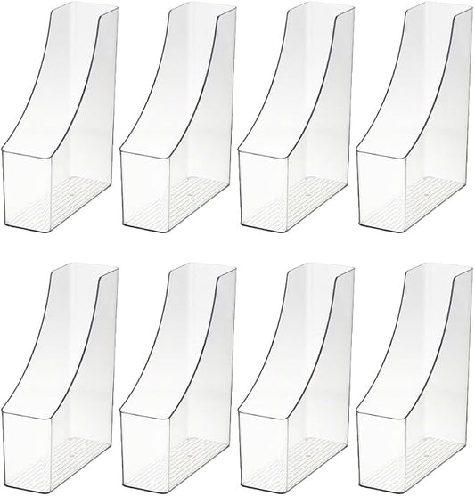YBM HOME Vertical File Bins Organizer Closed Front Design for Safe Storage for Files, Documents, and Magazines, Ideal for Home Office, Work Desktops, or School, Medium, 1264-8 by YBMHome