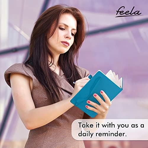 feela 24 Pack Journal Notebook Bulk for Work, Business Notebook Hardcover Lined Writing Journal with Pen Holder for Students Women Note Taking, with 24 Black Pens, 120 GSM, 5.1”x8.3”, A5, Solid Colors - Image 6