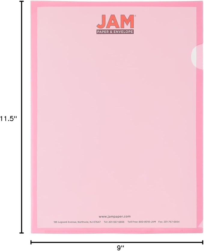 JAM PAPER Plastic Sleeves - Letter Size - 9 x 11 1/2 - Red Project Pockets - 12 Page Protectors/Pack - Image 4