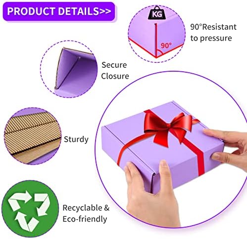 25 Pack Small Shipping Boxes Purple Corrugated Cardboard Box 7x5x4 inches，Corrugated Box for Packaging Small Business,Mailing Packing Literature Mailer,Shipping Gift Boxes - Image 3