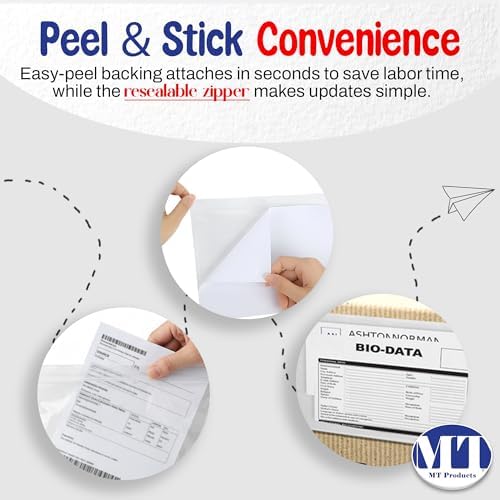 MT Products Clear Plastic Envelope Pouch 6" x 9" - Disposable Blank Packing List for Shipping - Pack of 1000 - Image 6