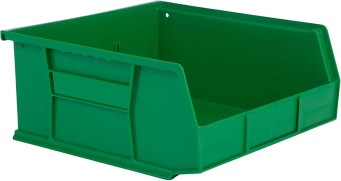 HE HUDSON EXCHANGE 11" x 11" x 5" (3 Pack) Plastic Stackable Storage Bin, Green - Image 2