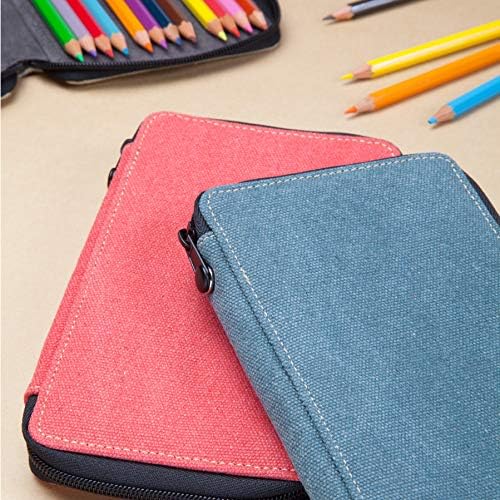 Speedball Art Products Canvas Pencil Case Holds Up To 120 Pencils, Steel Blue - Image 4