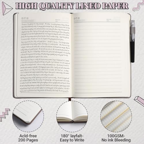 Estune 10 Pack Lined Journal Notebook A5 Tree of Life Hardcover Leather Journal with 10 Pen, College Ruled Notebook for Travel, Business, Work, Office, School Note Taking Diary(Soft Color) - Image 4