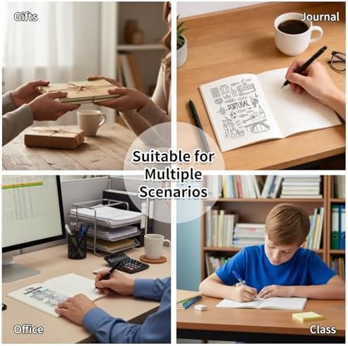 EOOUT Notebooks for Kids 5 Pack A5 Composition Notebook, Kraft Lined Journal Bulk with Blue Spine, 5 Colors, 60 Pages for Women Girls Boys, School Office Supplies - Image 6