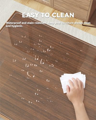 Oterri Clear Writing Desk Pad, 36’’x60” Heat Resistant Waterproof PVC Round Edge Durable Desk Protect Mat, Anti-Static Writing Mat Table Protector - Image 6
