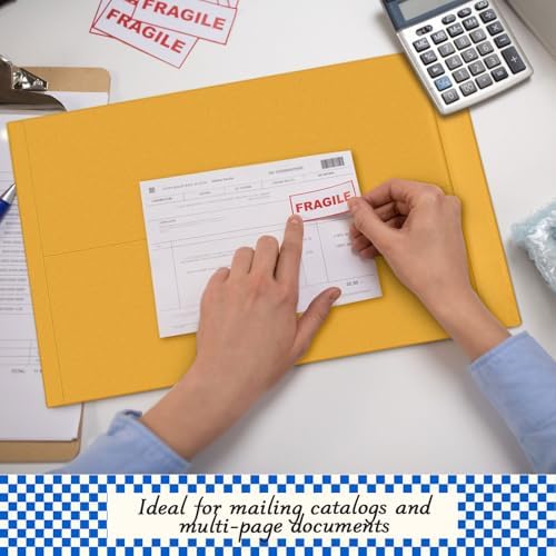 Motipuns 50 Pcs 12'' x 18'' Large Mailing Envelopes 32lb with Gummed Flaps - Image 5