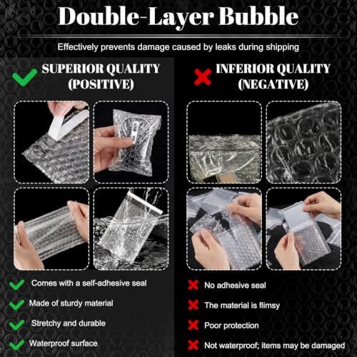 Frienda 150 Pcs Self Adhesive Bubble Bags Packing Pouches, 3.15" X 4" - Image 5