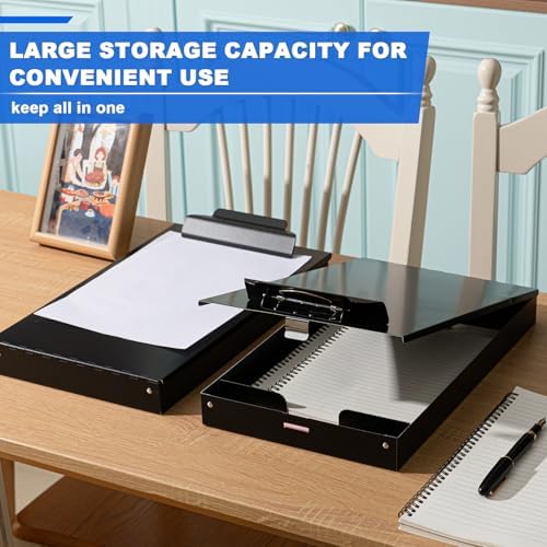 2 Pack Aluminum Clipboard with Storage (Legal Size) Form Holder Portfolio Aluminum Metal Binder Heavy Duty Metal Form Holder with Capacity Clip, for Office Business Medical Stationery - Image 3