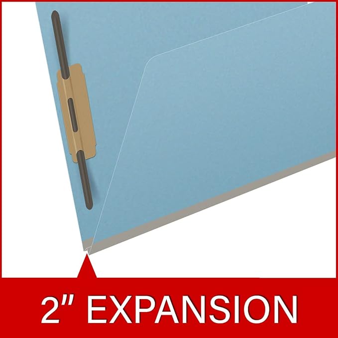 25 Pt. Pressboard Classification Folders, Full Cut End Tab, Letter Size, No Dividers, Light Blue (Box of 25) - Image 7