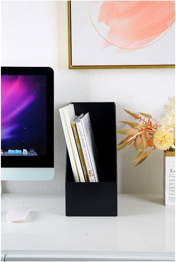 YBM HOME Vertical File Bins Organizer Open Front Design for Easy Access to Files, Documents, and Magazines, Ideal for Home Office, Work Desktops, or School, Large Extra Wide, 1271-3 - Image 3