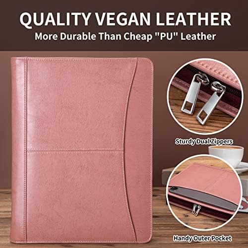 Personalized Vegan Leather Portfolio with Front Pocket for Legal Pad - Image 7