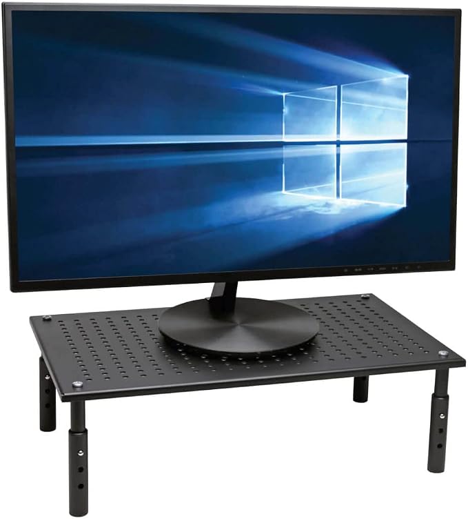 Tripp Lite Computer Monitor Stand, Adjustable Height, 18 x 11 in., Metal, Black (MR1812M) - Image 2