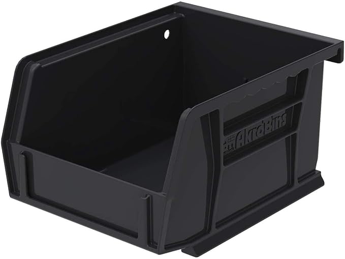 Akro-Mils 30210 AkroBins Plastic Storage Bins, 5"x4"x3", Black, 24-Pack | Space-Saving Stackable Bins for Garage, Pantry, Craft Organization - Image 8