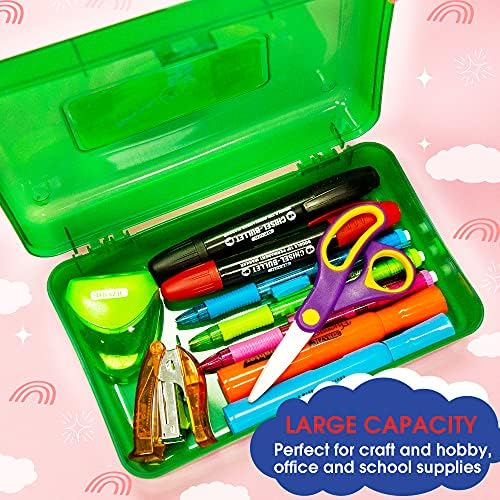 BAZIC PRODUCTS Classic Multipurpose Pencil Box, Stackable, 4-Set - Image 4