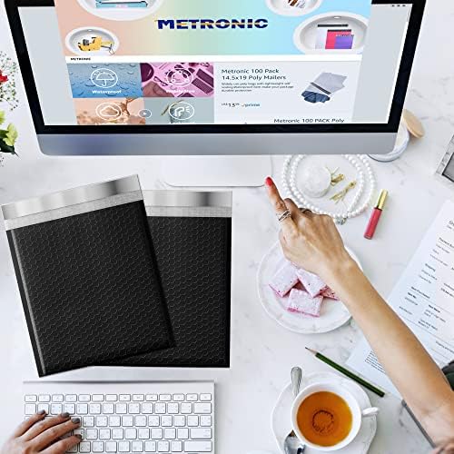 Metronic Bubble Mailers 10.5X16 Inch 100 Pack Black Padded Envelopes Bulk - Image 6