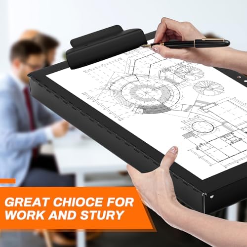 2 Pcs 11 x 17 in Aluminum Clipboards with Storage, Black - Image 5