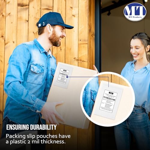 MT Products Blank Envelope Shipping Label Sleeves - 6.5" x 10" Packing Slip Pouches for Shipment/Return - Pack of 100 - Image 3