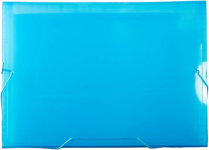 JAM PAPER Accordion Folders - 13 Pocket Plastic Expanding File - Letter Size - 9 x 13 - Blue Grid - 2/Pack - Image 2