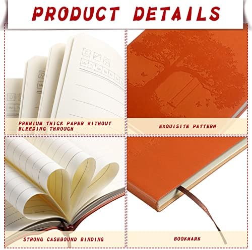 TaoBary A5 PU Leather Journals Bulk Colorful Tree Journal Notebook Soft Leather Cover Lined Ruled Writing Notebook for Back to School Office Group Team Volunteer(Bright Colors,24 Pcs) - Image 3