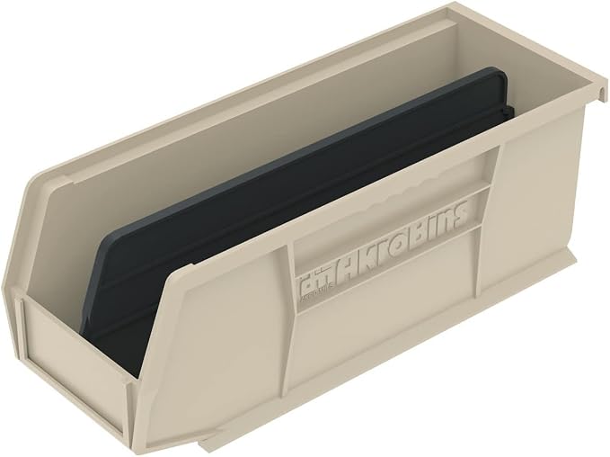 Akro-Mils 30224 AkroBins Plastic Storage Bins, 11"x 4"x 4", Stone, 12-Pack | Space-Saving Stackable Bins for Garage, Pantry, Craft Organization - Image 11