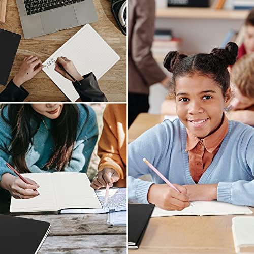 EUSOAR Notebook College Ruled, 36pcs A5 5.5"x8.3" 60 Pages Black Subject Journal Notebooks, Lined Writing Note Pads Memo, Composition Notebooks for Business School Office College Work Note Taking - Image 5