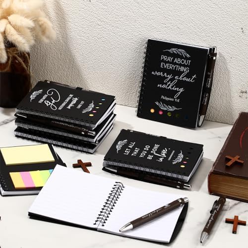 Kosiz 20 Pcs/ 10 Set Christian Gift Bulk, Bible Verse Bamboo, Black - Image 4