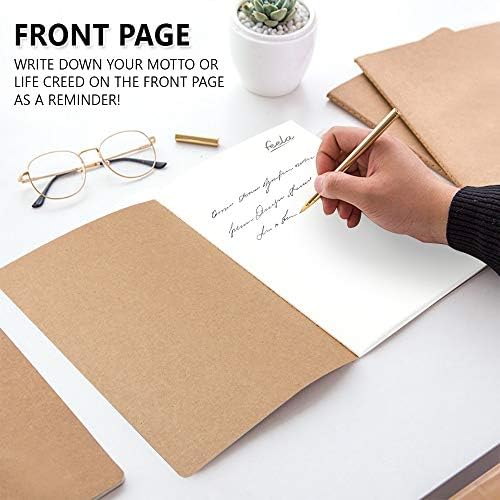 feela 30 Pack Kraft Notebooks, A5 60 Lined Pages Notebooks and Journals for Women Girls Students Making Plans Writing Memos Office School Supplies, 8.3 X 5.5 in - Image 5