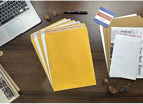 Xxcxpark 250 PCS 10x13 inches Security Catalog Envelopes Printable Self Seal Envelopes, Anti Tear brown Kraft Envelopes for Invitation Cards, Pictures, Photos, Documents - Image 4