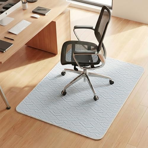 Aothia Textilene Chair Mat for Hardwood Floors - Heavy Duty Non-Slip Desk Floor Protector, Durable PVC & Polyester Blend, Easy to Clean, Ideal for Home Office (36"x47", Sky Blue) by AothiaSimpleNaturalUnique
