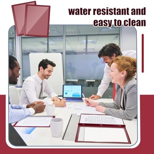 Teling Report Covers with 3 Prong Presentation Folders, Dark Red - Image 6