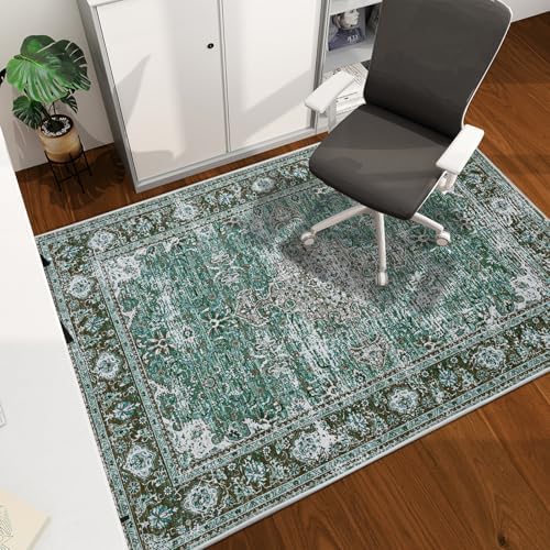 Office Chair Mat for Hardwood Floor, 60"x45" Easy Glide Computer Desk Mat Protector for Rolling Chair Under Desk Rug Nonslip Backing, Machine Wash, (Modern) by CHAKME
