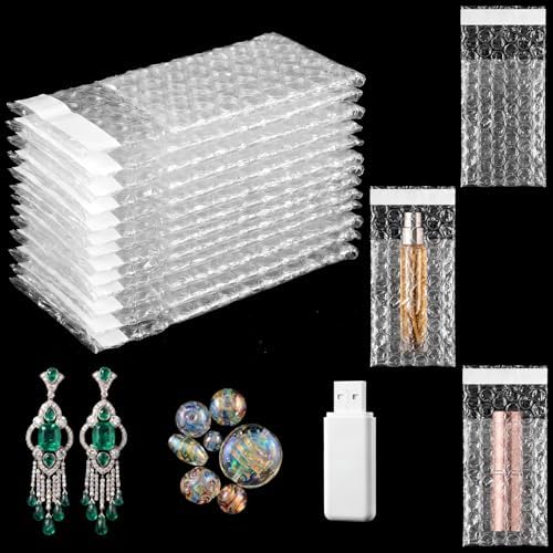 Frienda 150 Pcs Self Adhesive Bubble Bags Packing Pouches, 2" X 3.15" by Frienda