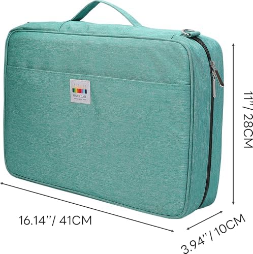 JAKAGO 480 Slots Colored Pencil Case Extra Large Capacity Pen Holder for Artist Painter Zipper Organizer Bag for Marker Highlighter Storage Case for Office Sketch Travel Supplies (Green) - Image 2