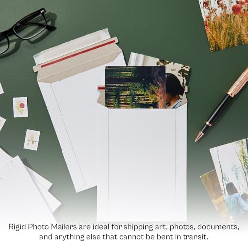 PSBM 100 PCS 13 x 18 Inch White Rigid Photo Mailers, Cardboard Shipping Envelopes, Mailers for Shipping Photos, CDs, Documents, Catalogue, Or any Flat Object - Image 5