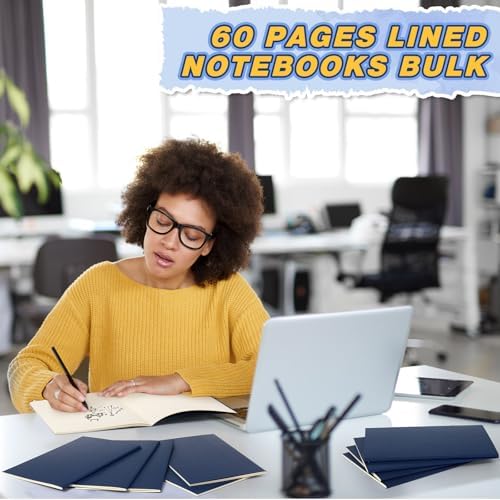 Mimorou 100 Pcs A5 Journals Notebooks Bulk,Navy Blue,Lined - Image 4