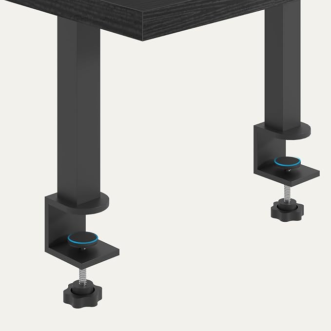 MAHANCRIS Clamp On Desk Organizer, 2-Tier Desktop Bookshelf, Adjustable Desk Storage Shelf, Metal Frame, for Office, Study and Game Room, Black DSBK3501 (Pack of 2) - Image 8