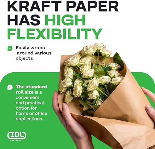 IDL Packaging 18" x 14400" (1200 ft) Large Brown Kraft Paper Roll for Packing - Perfect Natural Kraft Wrapping Paper for Void Filling - Craft Paper for Kids Art Projects - Image 6