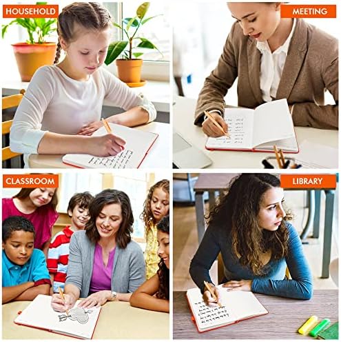 12 Pack Notebooks Journals Bulk with 12 Black Pens, Feela A5 Hardcover Notebook Classic Ruled Journal Set with Pen Holder for School Business Work Travel Writing, 120 GSM, 5.1”x8.3”, Orange - Image 7