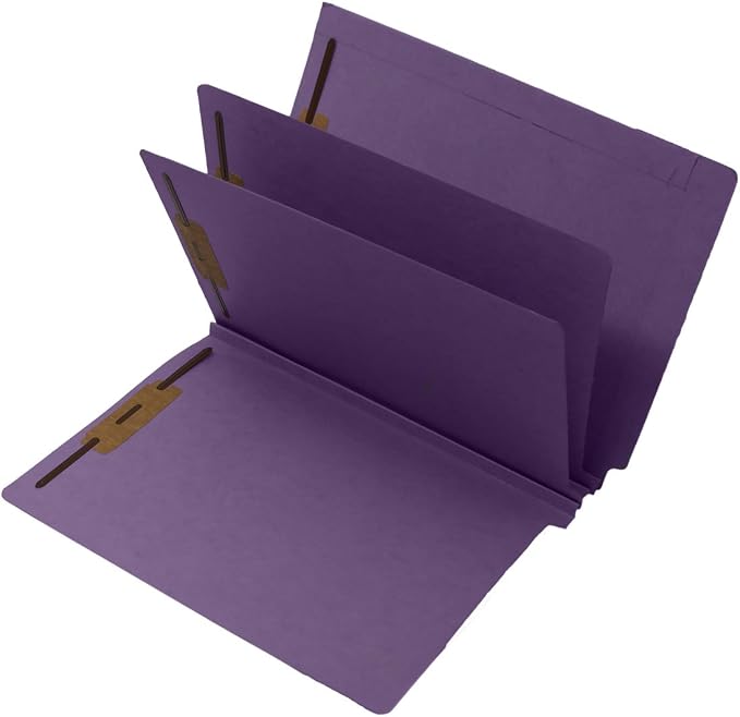 14 Pt. Lavender Classification Folders, Full Cut End Tab, Letter Size, 2 Dividers (Box of 15) by Ecom+Folders