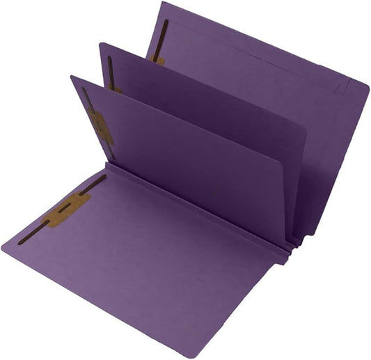 14 Pt. Lavender Classification Folders, Full Cut End Tab, Letter Size, 2 Dividers (Box of 15) by Ecom+Folders