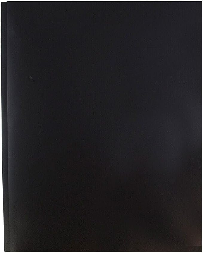 JAM PAPER Plastic 2 Pocket POP Folders - Durable School Folders with Metal Prongs Fastener Clasps - Black - 24/Pack - Image 4