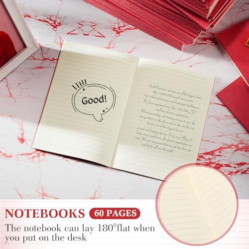 Mimorou 100 Pcs A5 Journals Notebooks Bulk,Red,Lined - Image 3