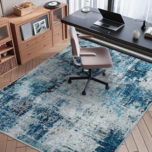 Office Chair Mat for Hardwood Floor, 60"x45" Easy Glide Computer Chair Mat Protector for Rolling Chair Under Desk Rug Nonslip Backing, Machine Wash by CHAKME