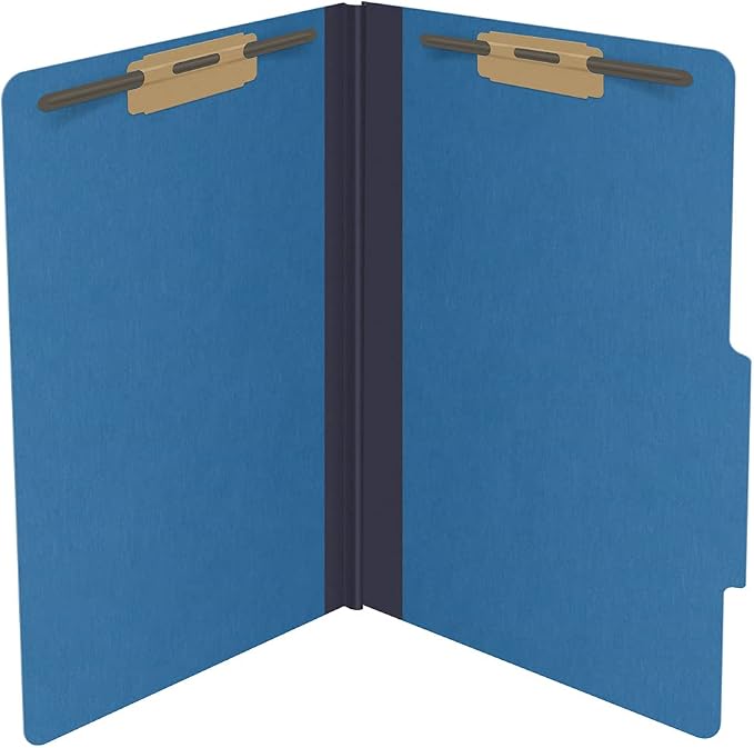 25 Pt. Pressboard Classification Folders, 2/5 Cut ROC Top Tab, Legal Size, No Dividers, Royal Blue (Box of 25) - Image 4