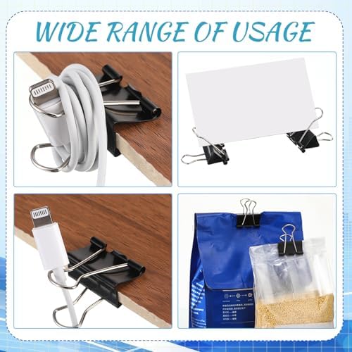 Jetec 200 Pcs Extra Large Binder Clips 2 Inch Binder Clips Bulk, Black - Image 6