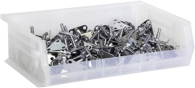 Akro-Mils 30255 AkroBins Plastic Storage Bins, 11"x16"x5", Clear, 6-Pack | Space-Saving Stackable Bins for Garage, Pantry, Craft Organization - Image 8