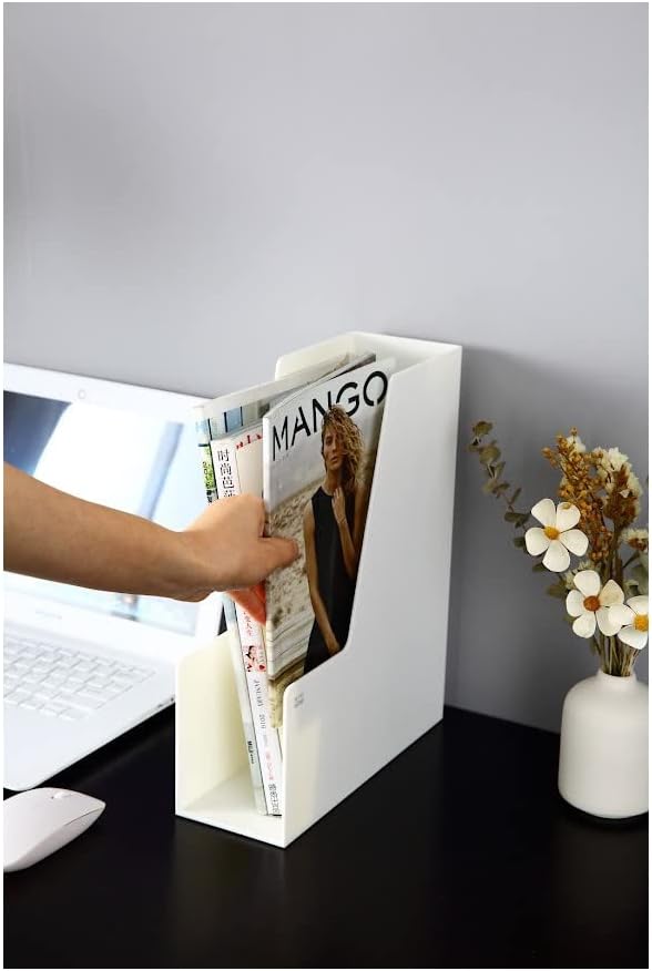 YBM Home Vertical File Bins Organizer Open Front Design for Easy Access to Files, Documents, and Magazines, Ideal for Home Office, Work Desktops, or School, Medium, 1261-3 - Image 3