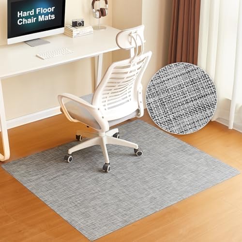 BAGAIL Office Chair Mat for Hardwood Floor, 35"x47" Heavy Duty Computer Chair Mat - Fast Flat & Smooth Glide - Non-Slip Desk Chair Floor Protector for Home Office - Black by BAGAILBASICS